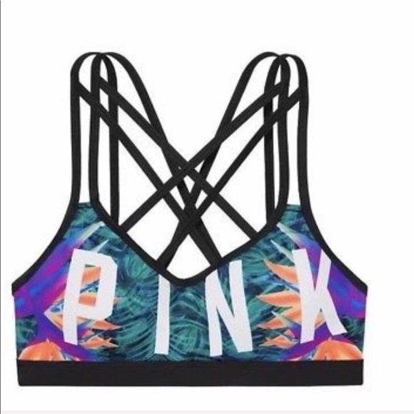 VS Pink Ultimate Push Up Sports Bra Tropical Print - Picture 5 of 6